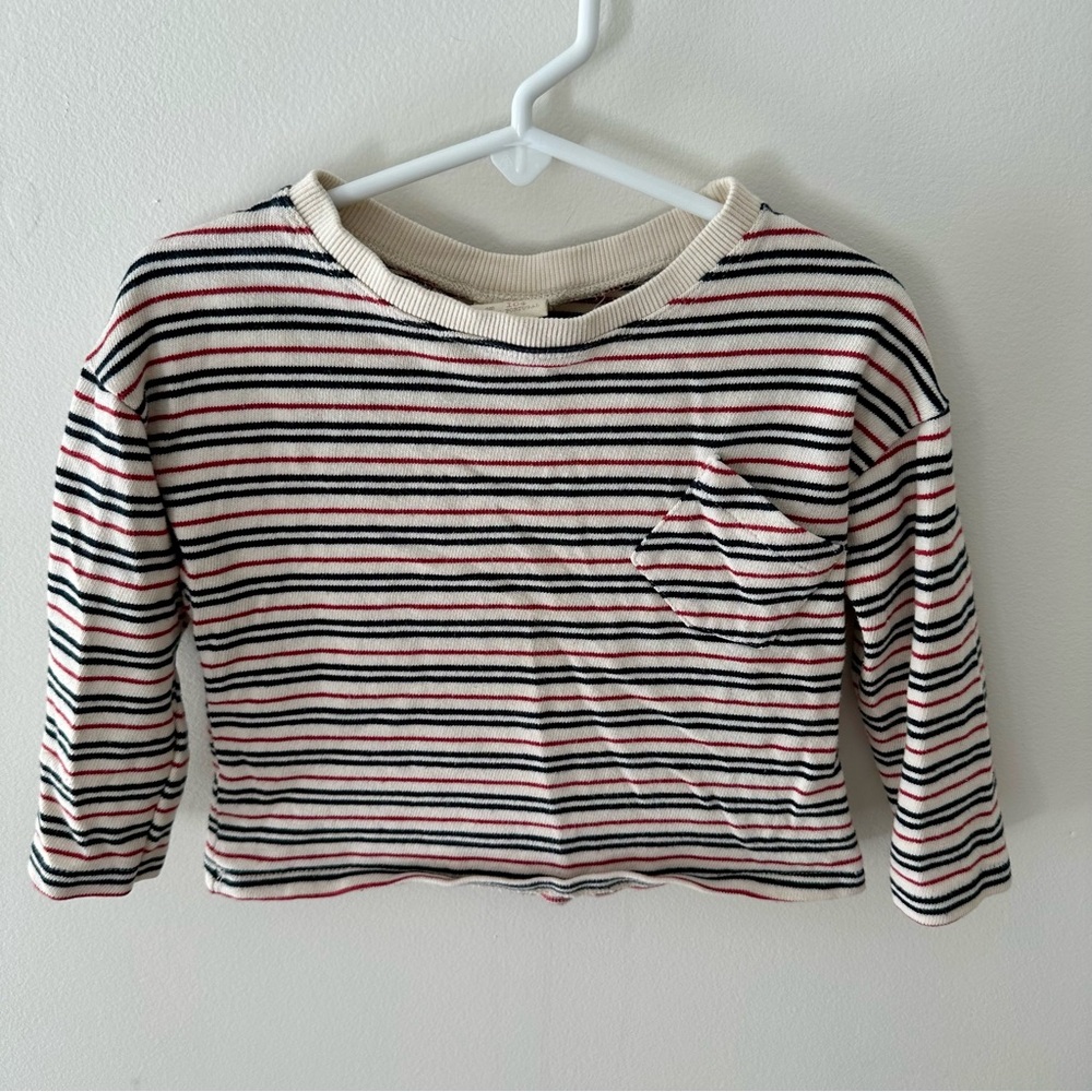 Zara Girls Casual Collection Crop Stripe Sweater Size 4
